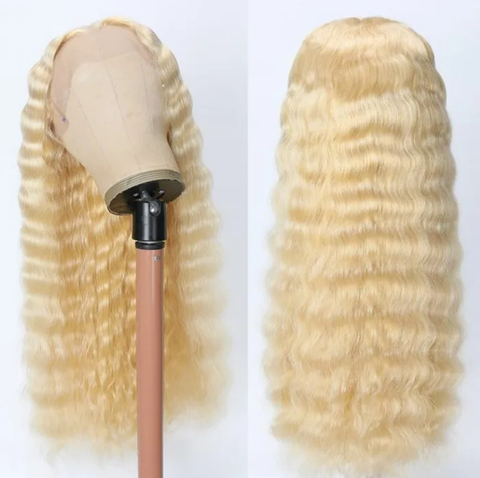 613 13x4 frontal wig 150% density deep wave