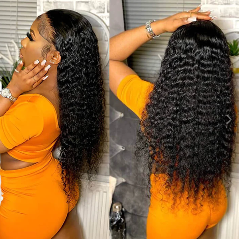 13x6 frontal wig 180% density deep wave
