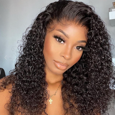 5x5 glueless wig 150% density deep curly