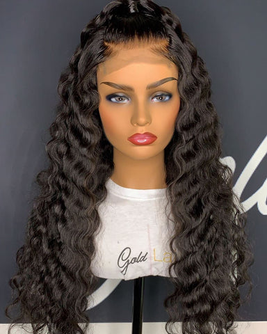 5x5 glueless wig 150% density deep wave