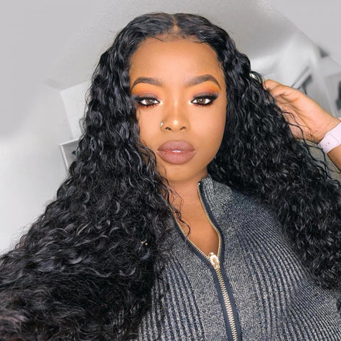 5x5 glueless wig 150% density water wave