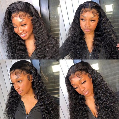 13x4 frontal wig 150% density deep wave