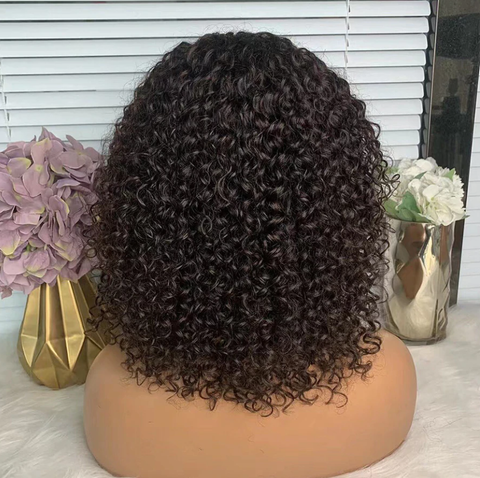 13x4 bob wig 180% density deep curly