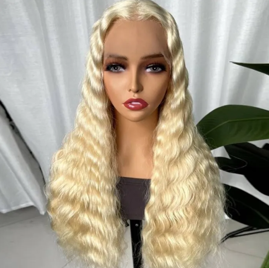 613 13x4 frontal wig 200% density deep wave