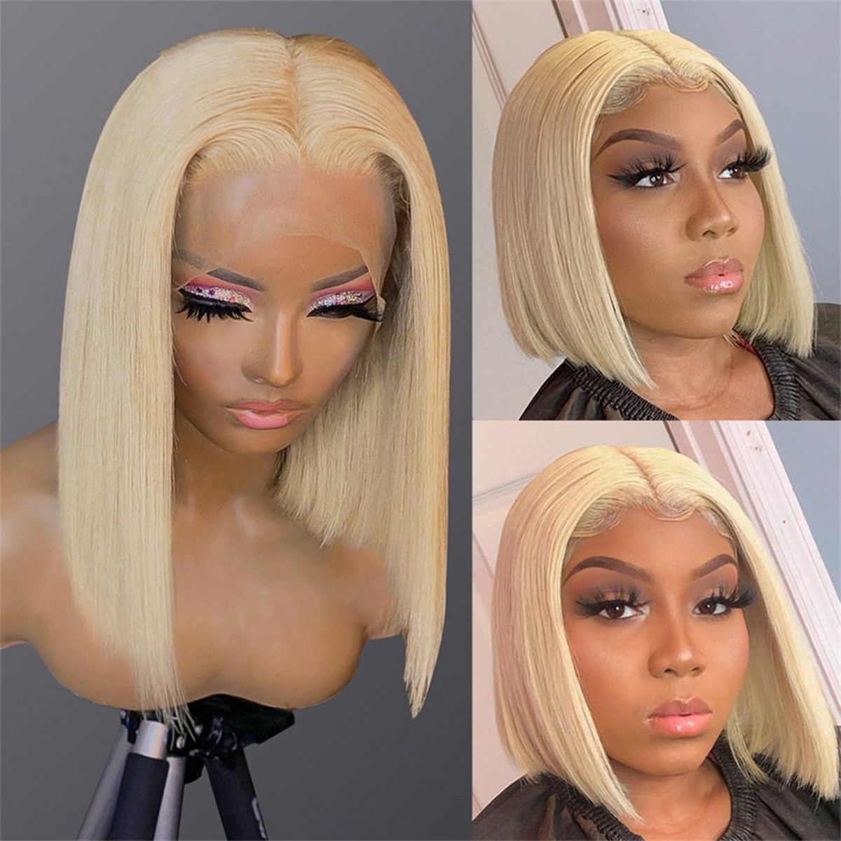 613 13x4 bob wig 150% density straight