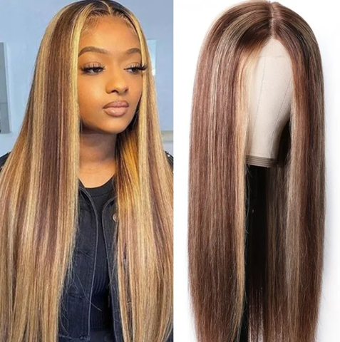 13x4 frontal wig 150% density P4/27 color