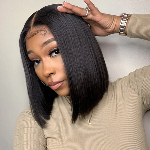 4x4 bob wig 150% density straight
