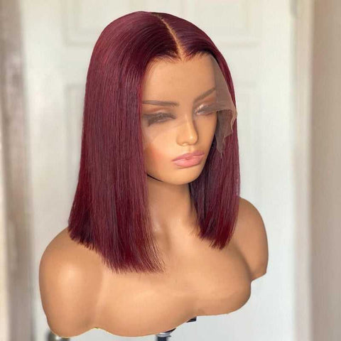 13x4 bob wig 150% density 99J color